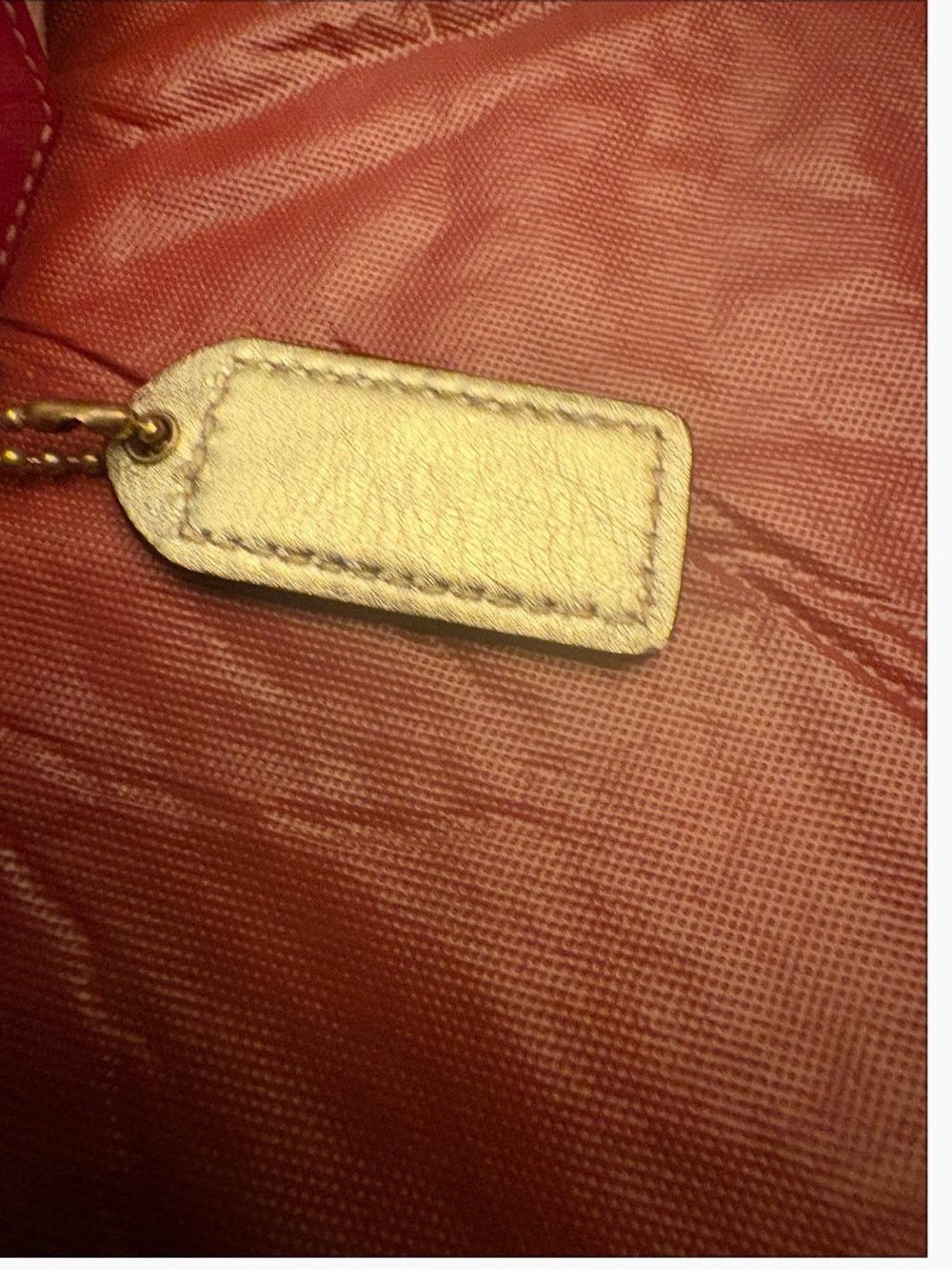 Coach Signature Beige Red Canvas Floral Accent Cross-body Bag 41177 - Picture 5 of 12
